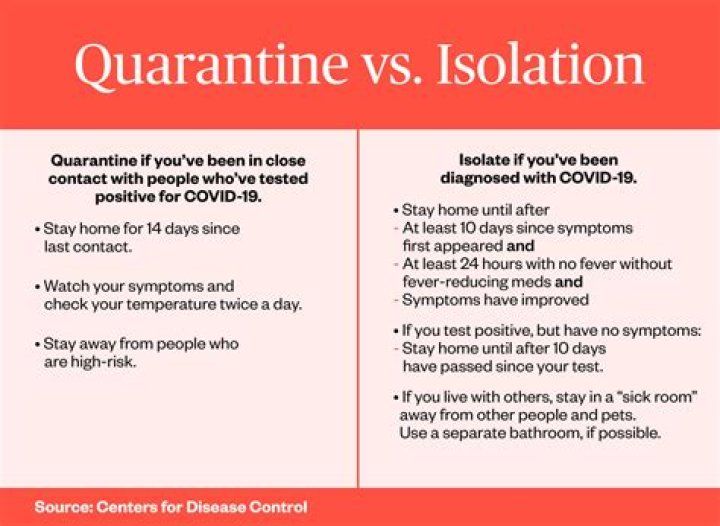 What is isolation or quarantine?
