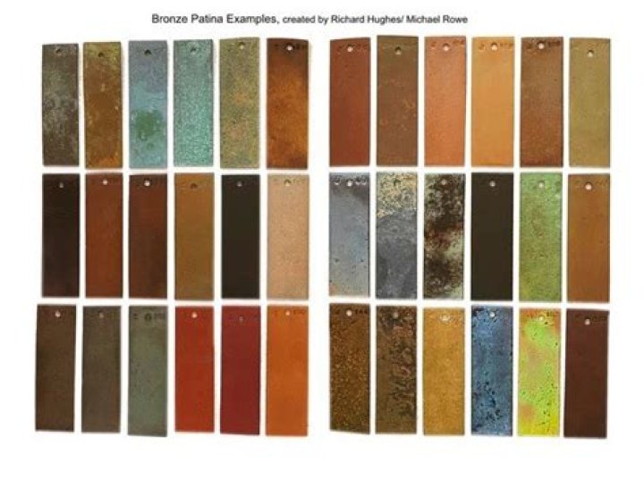 What is patinated bronze?